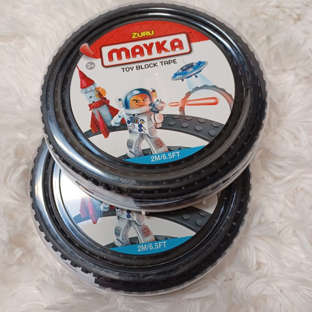Bundle 2 Toy Block Tape Set of 2 Black, 2 Stud 2M/6.5